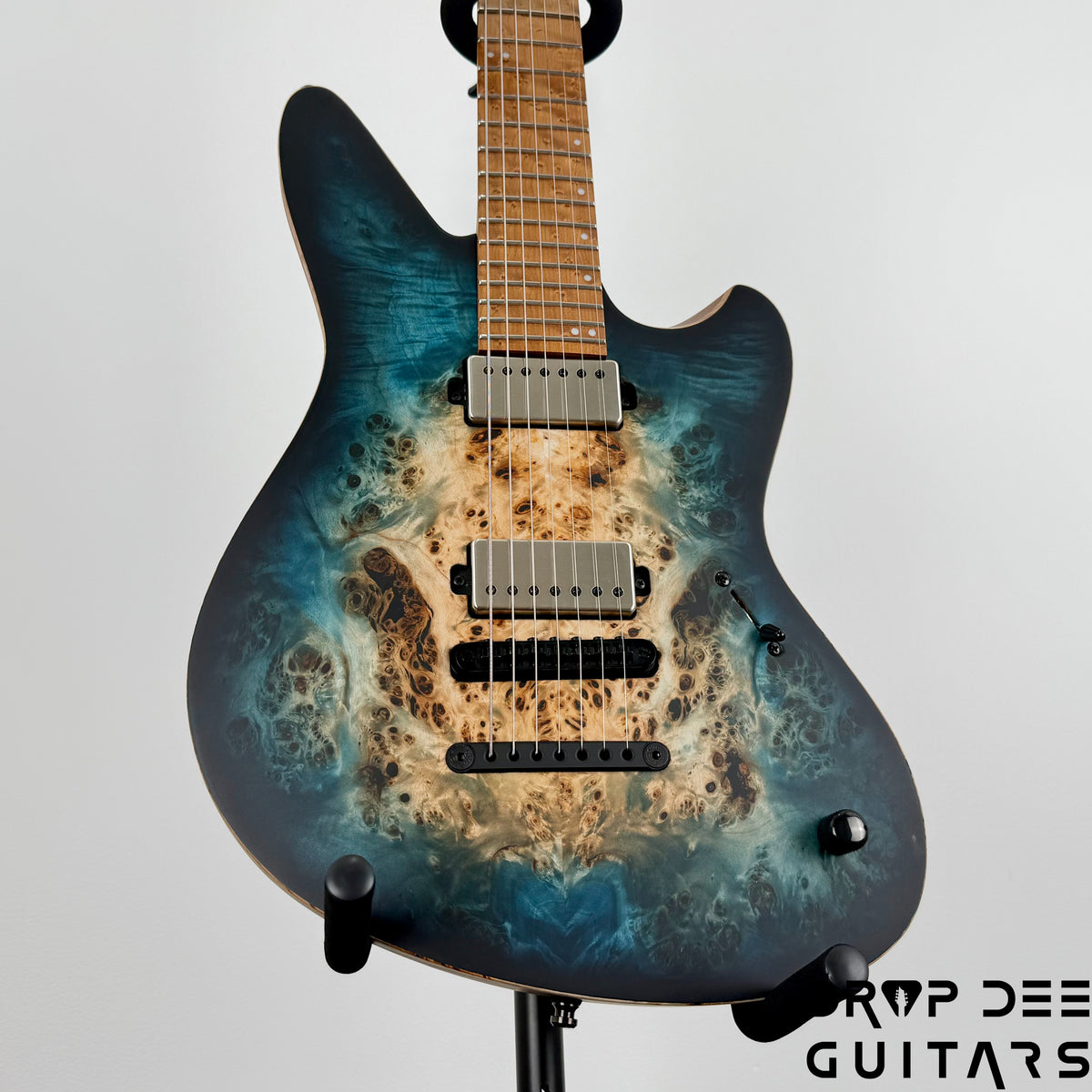 Mayones Jassper Elite 7 Baritone Electric Guitar w/ Case - Turquoise Iris Satin