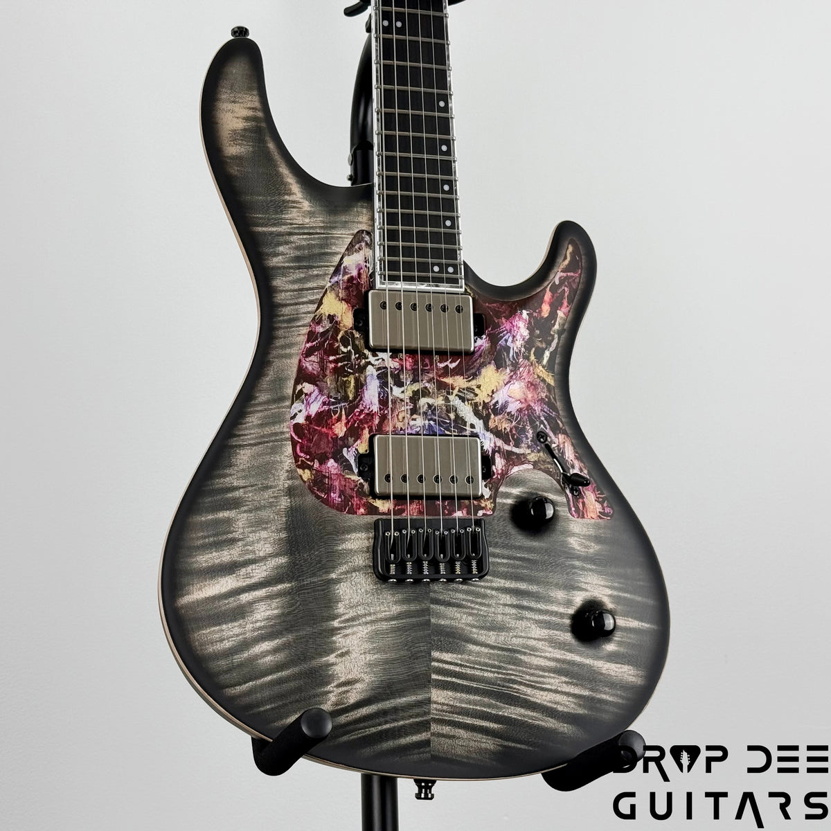 Mayones Regius CoreGuard 6 Electric Guitar w/ Case - Antique Black Matt w/ Black Gold Mercury Swirl Gloss