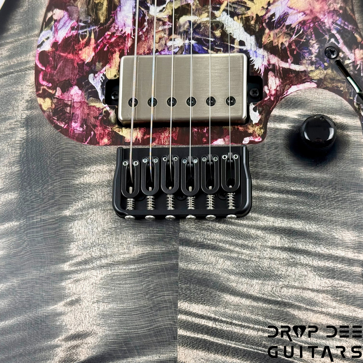 Mayones Regius CoreGuard 6 Electric Guitar w/ Case - Antique Black Matt w/ Black Gold Mercury Swirl Gloss
