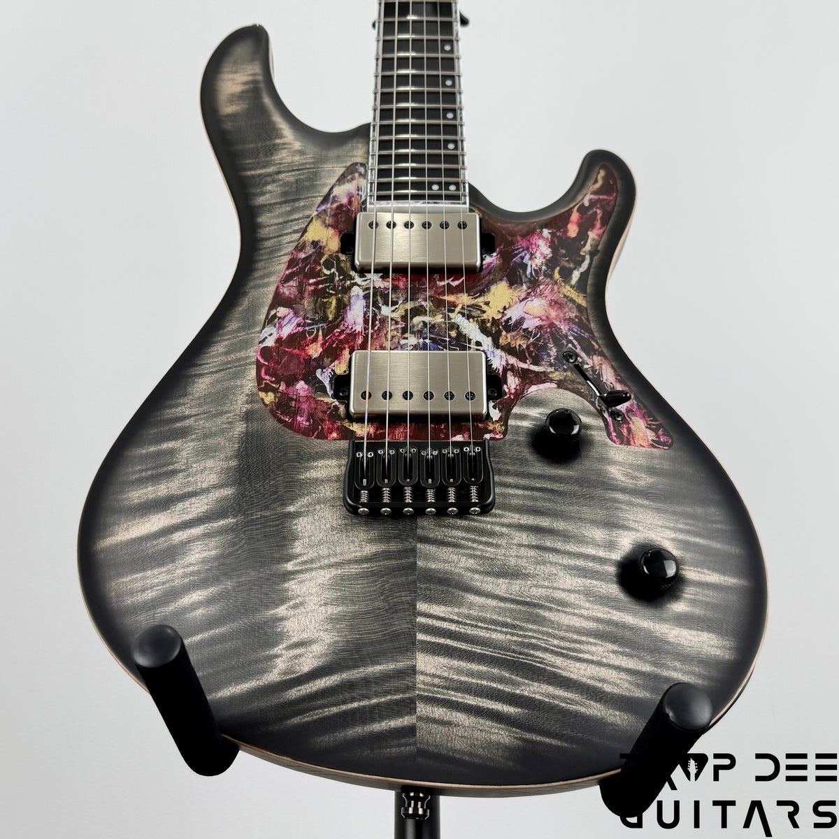 Mayones Regius CoreGuard 6 Electric Guitar w/ Case - Antique Black Matt w/ Black Gold Mercury Swirl Gloss