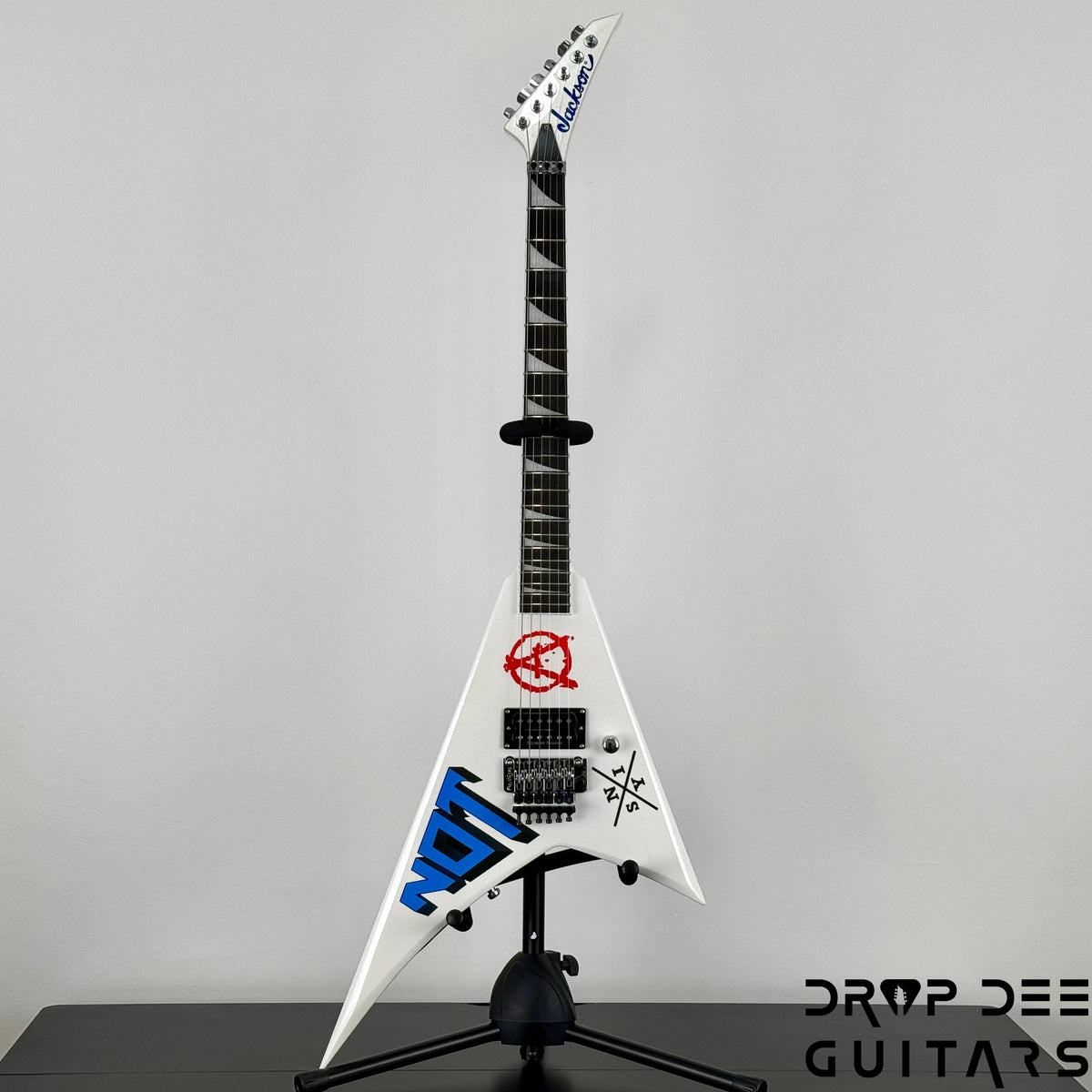 Jackson Legend Series Limited Edition Signature Scott Ian Rhoads RR22 Electric Guitar w/ Case - Pearl White