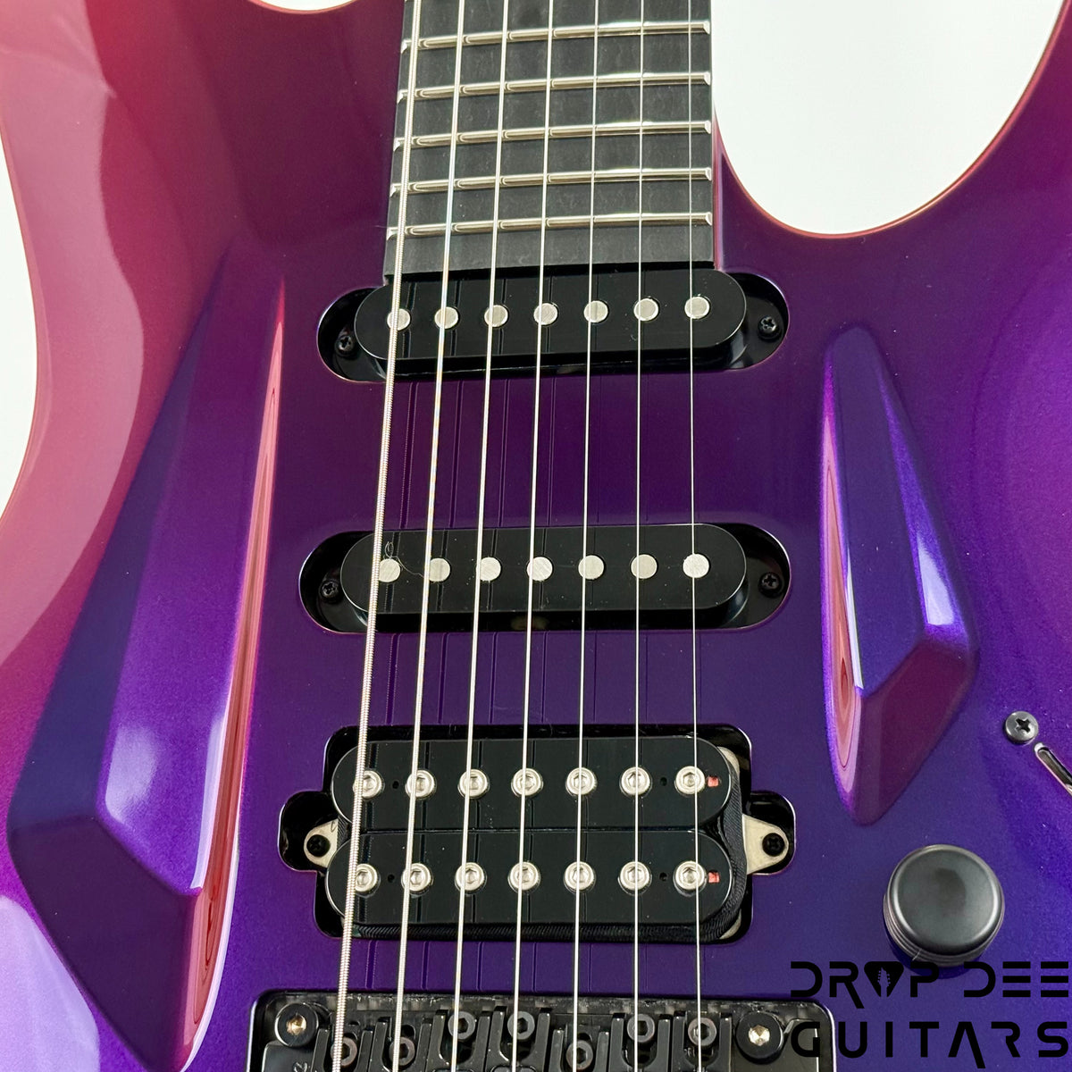 Aristides 070 7-String Electric Guitar w/ Bag - Purple/Red Chameleon