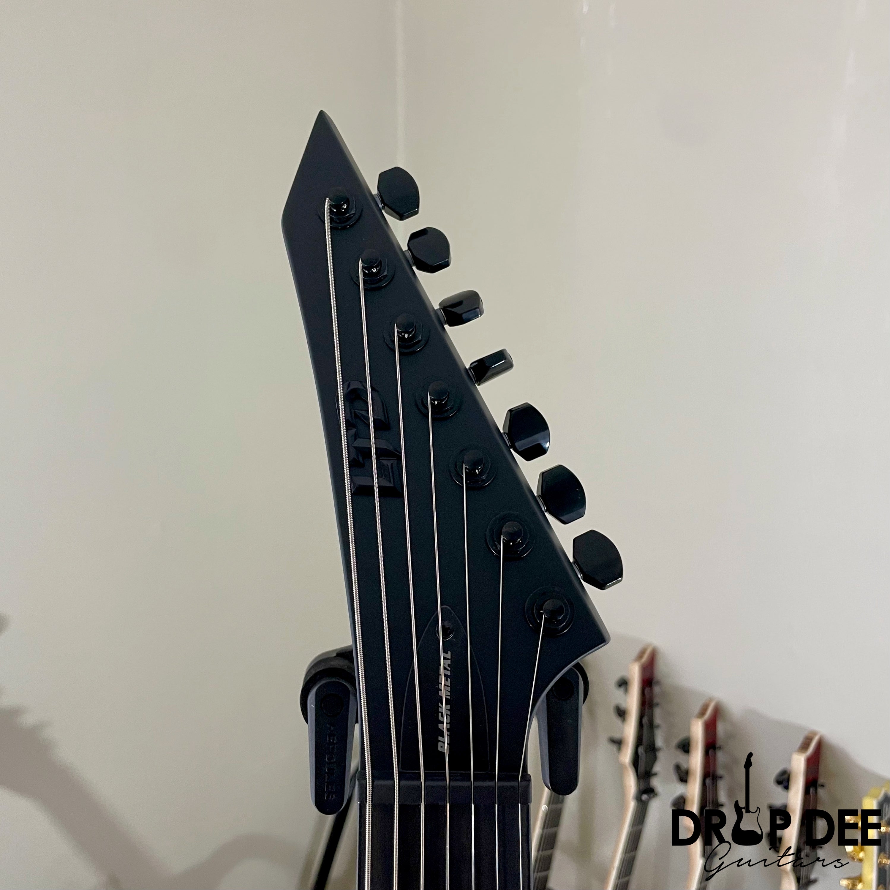 ESP LTD EX-7 Baritone Black Metal 7-String Electric Guitar
