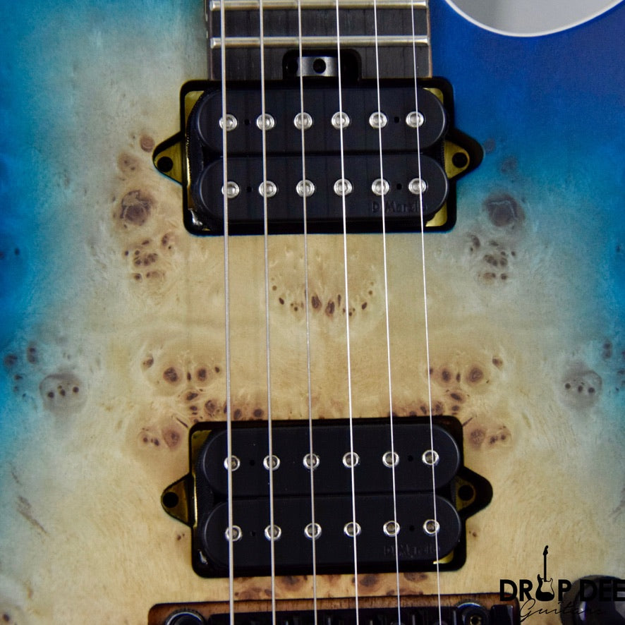 Jackson MJ Series Dinky DKRP Electric Guitar w/ Case - Transparent Blue Burst
