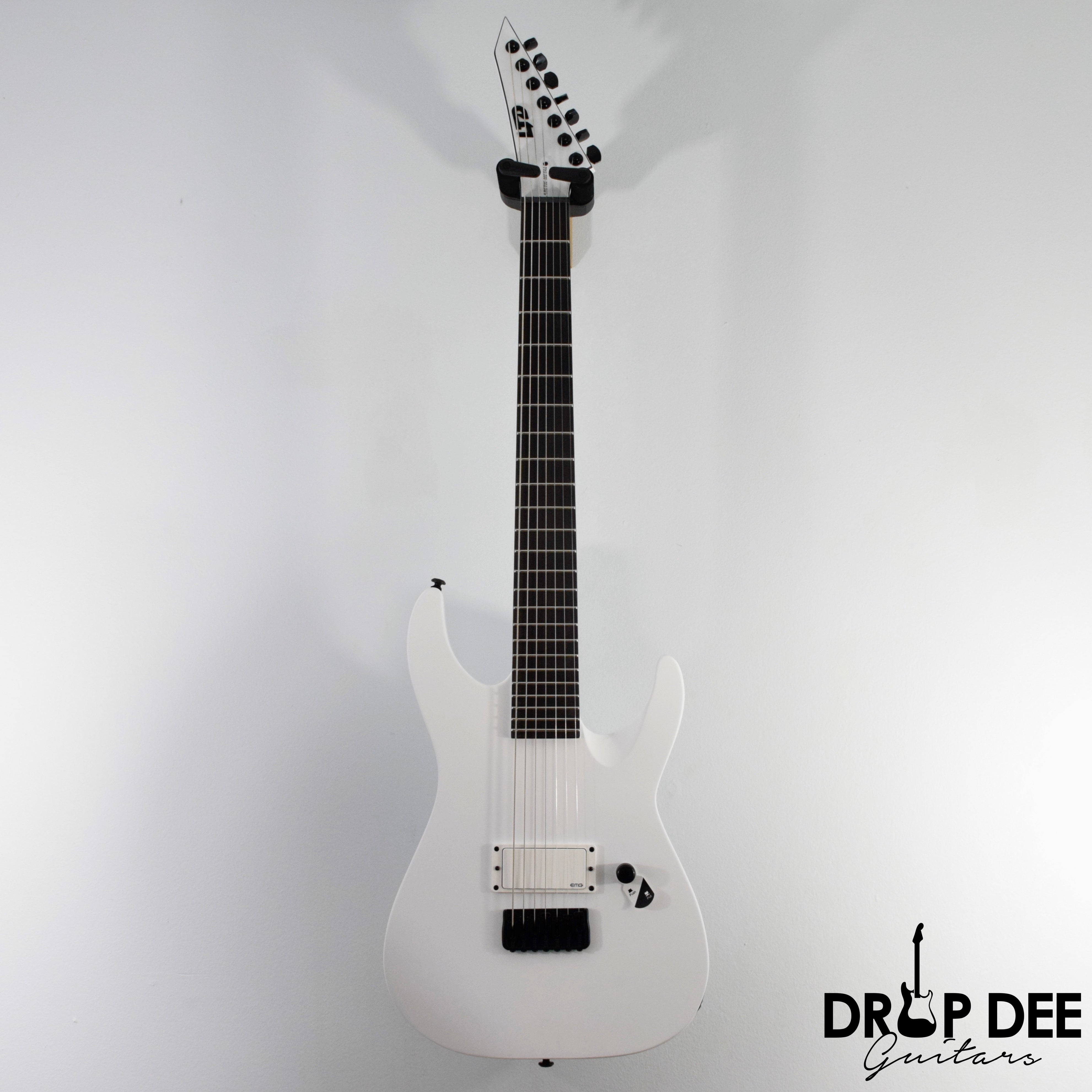 ESP LTD M-7HT Baritone Arctic Metal 7-String Electric Guitar w/ Case