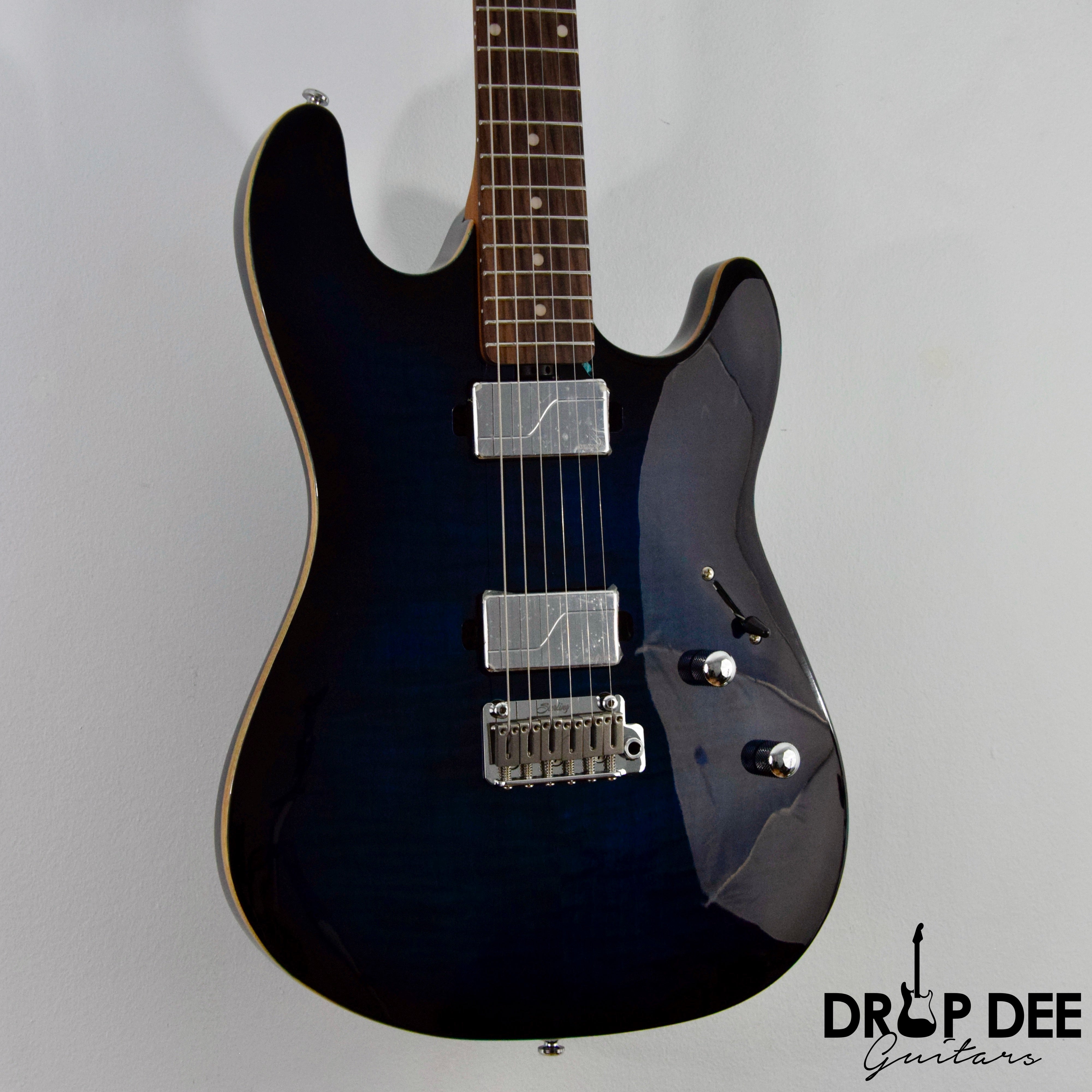 Sterling By Music Man Sabre Electric Guitar w/ Bag - Deep Blue Burst