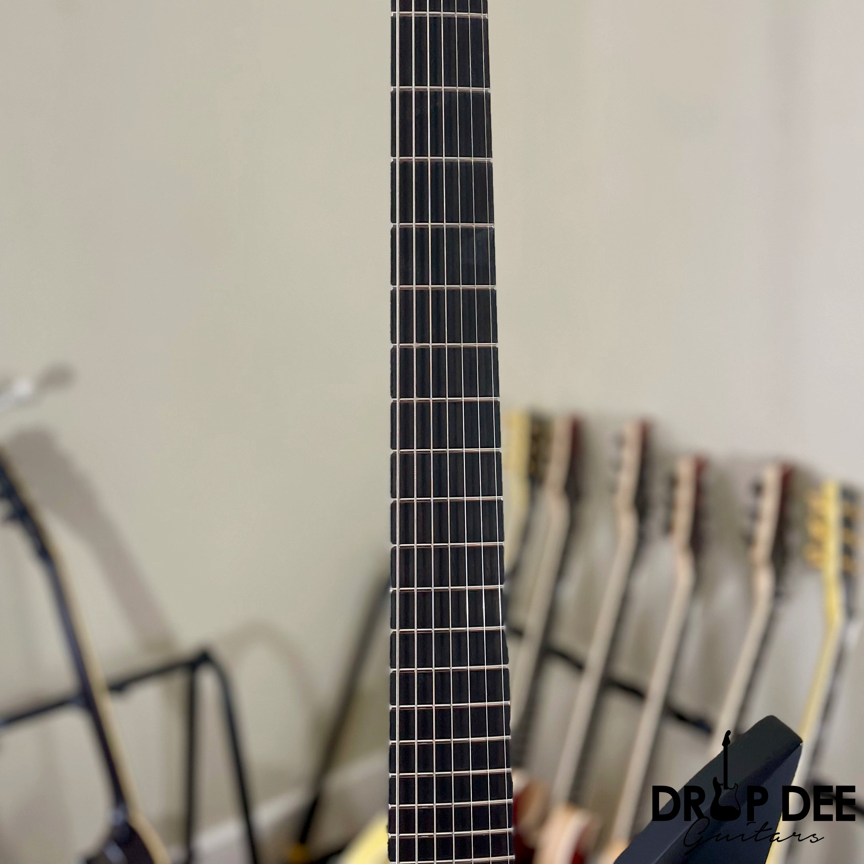 ESP LTD EX-7 Baritone Black Metal 7-String Electric Guitar