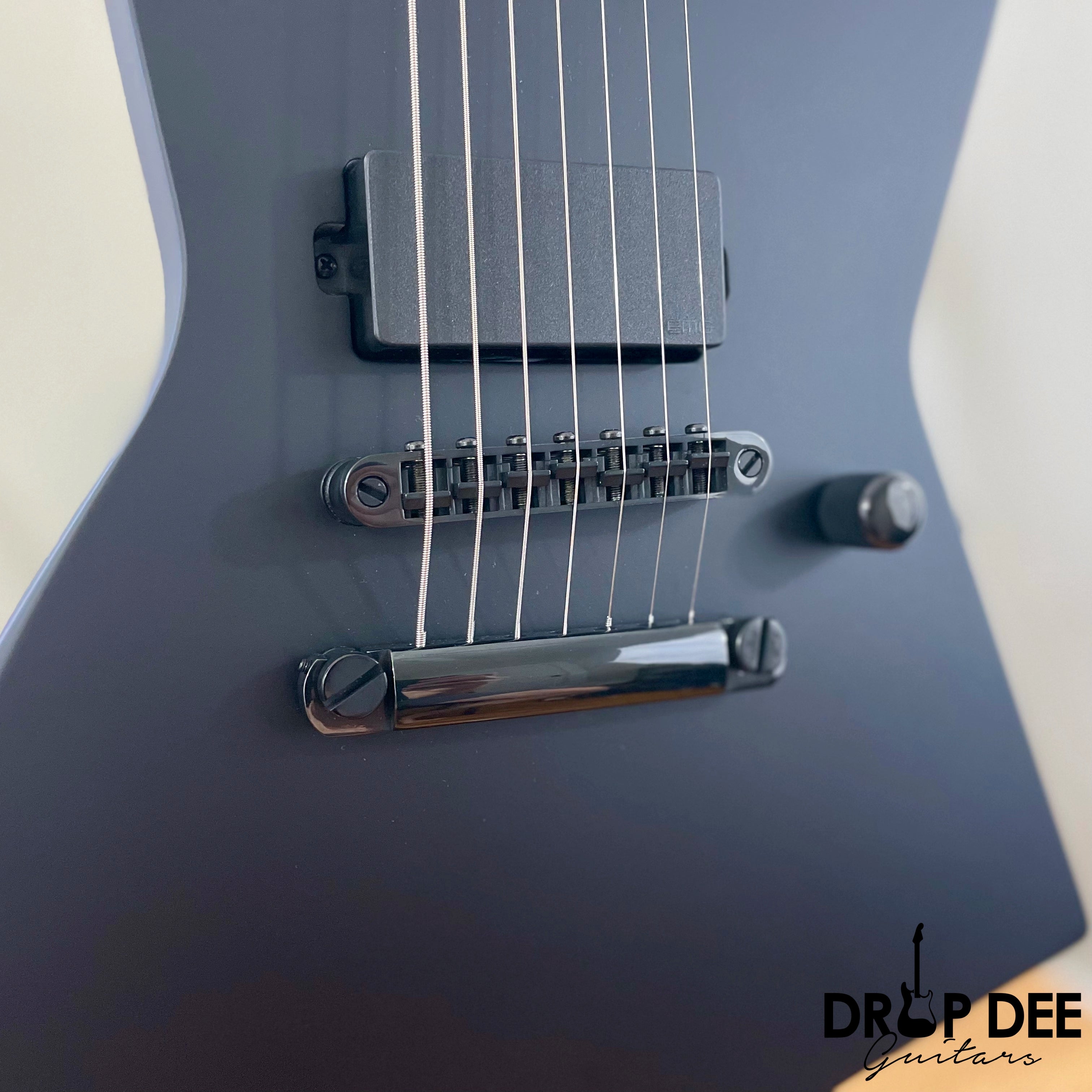 ESP LTD EX-7 Baritone Black Metal 7-String Electric Guitar