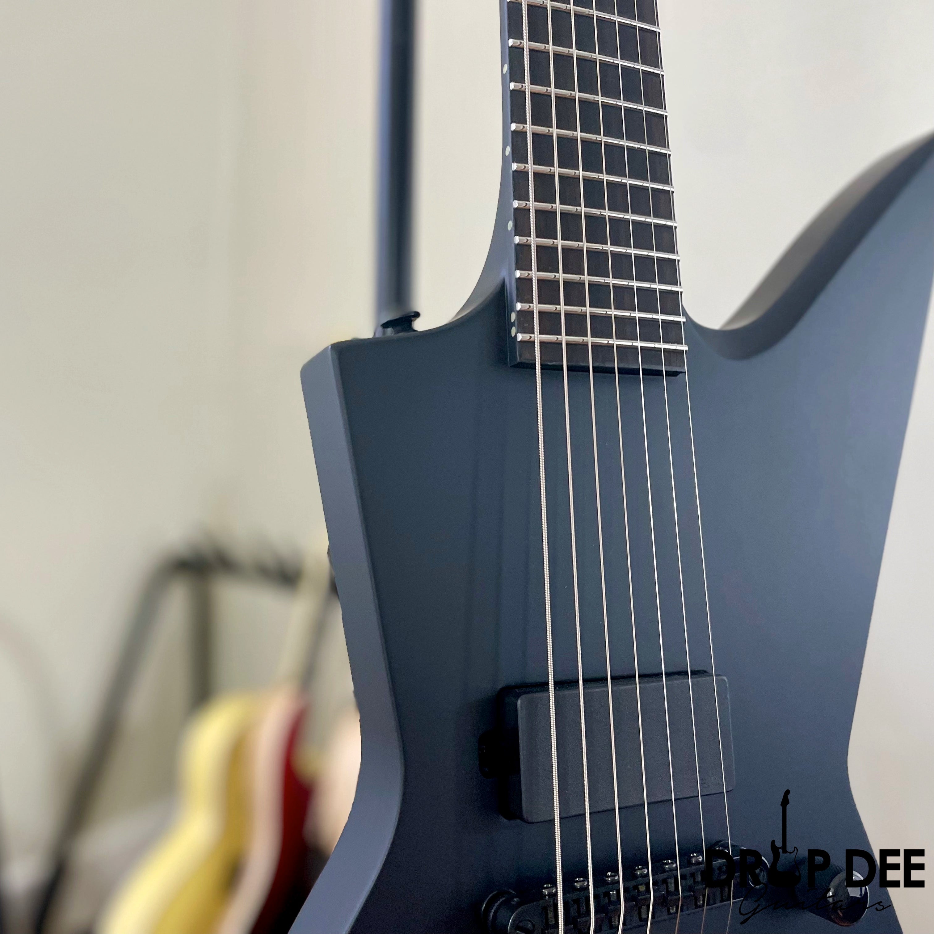 ESP LTD EX-7 Baritone Black Metal 7-String Electric Guitar