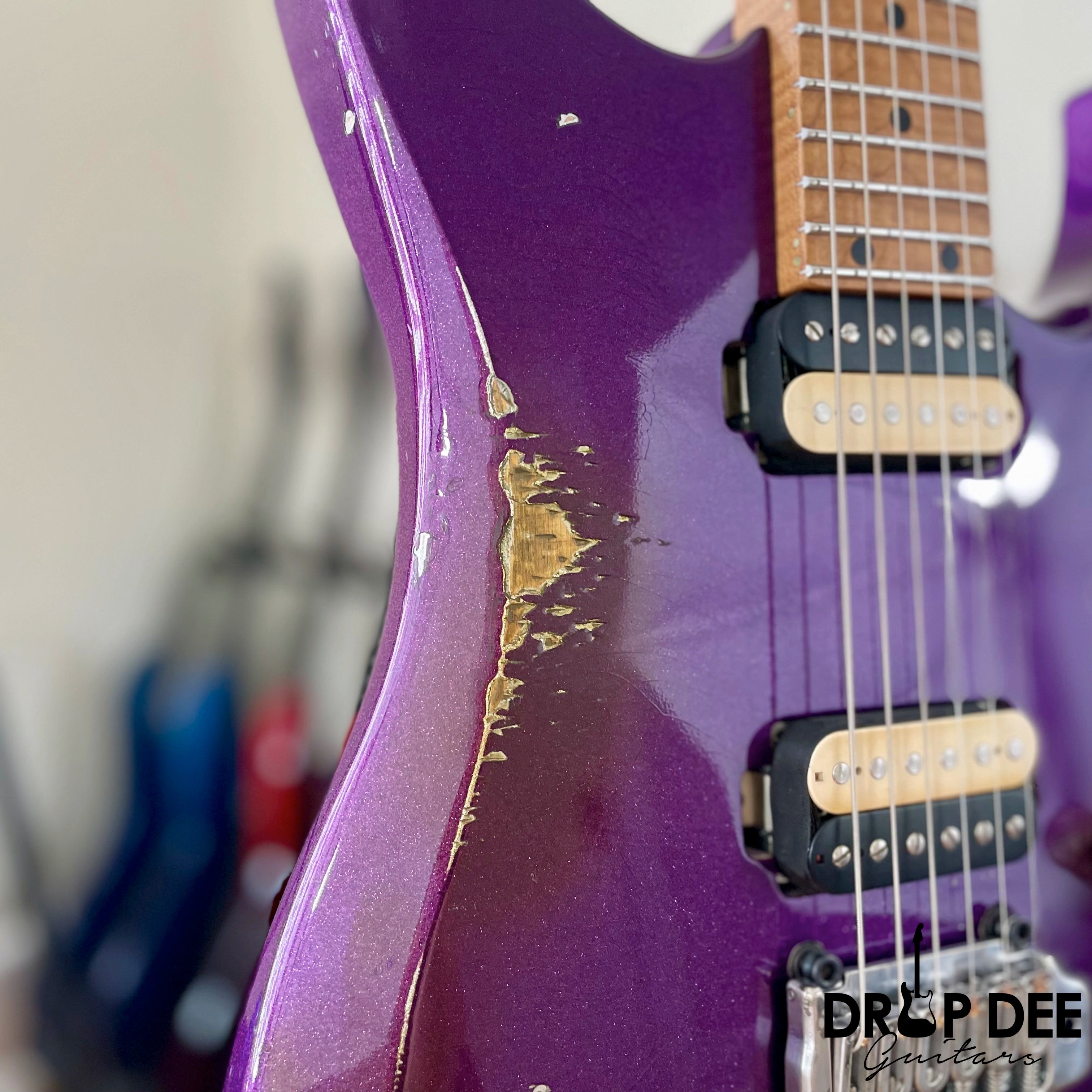 LsL Instruments XT4 "Hammer" Electric Guitar w/ Case - Purple Sparkle