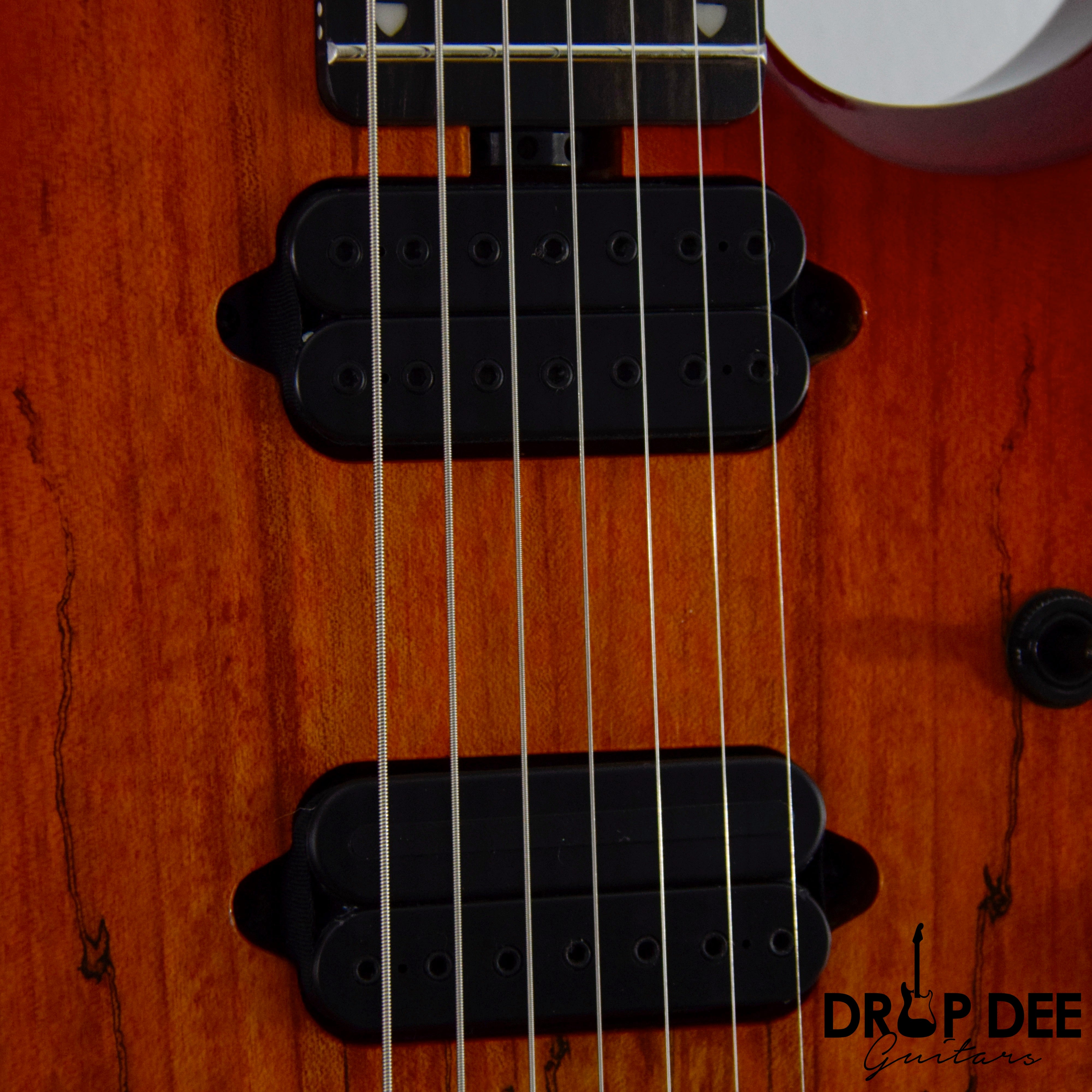 Sterling By Music Man John Petrucci Signature JP157 DiMarzio 7-String Electric Guitar w/ Bag - Blood Orange Burst