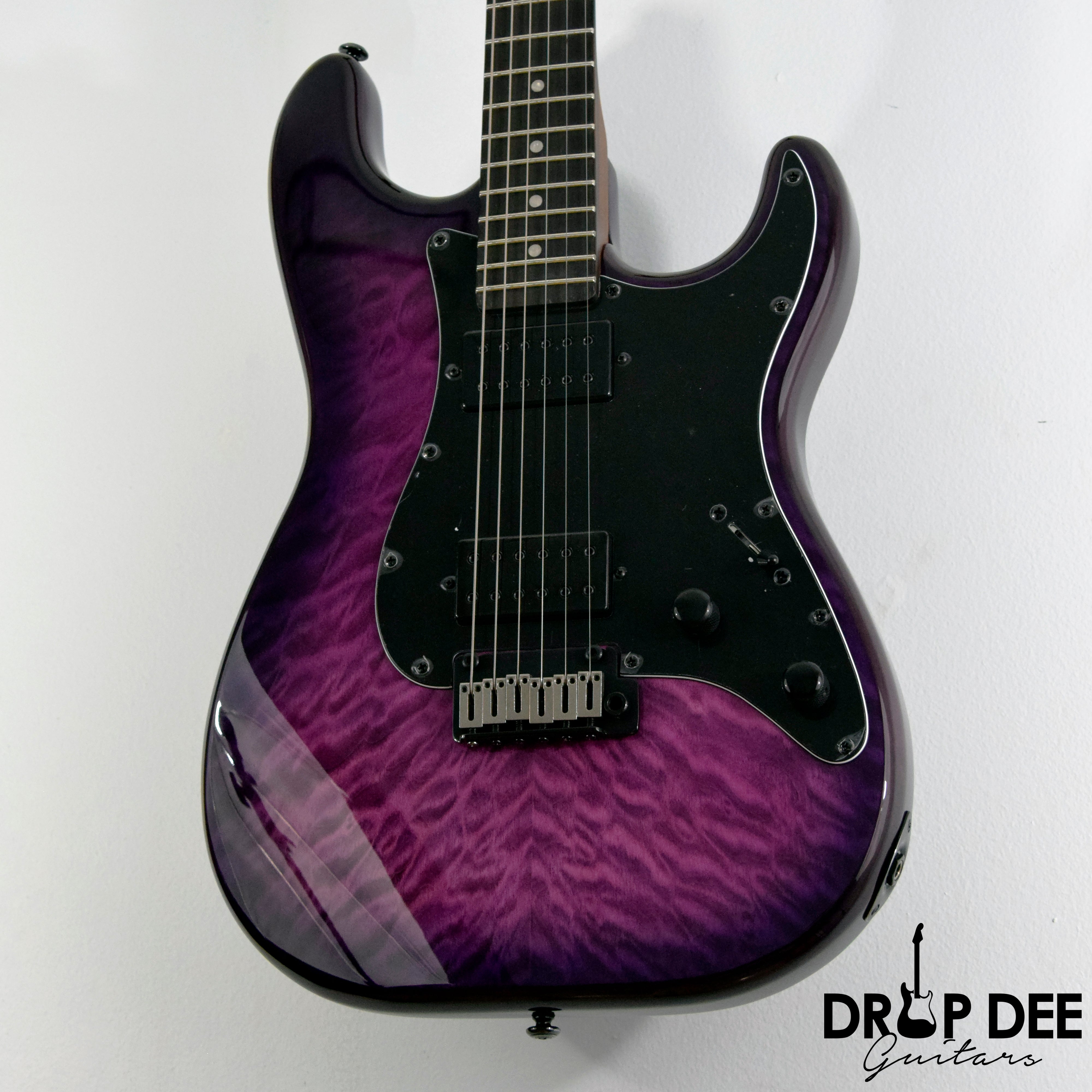 Schecter Traditional Pro Electric Guitar - Transparent Purple Burst