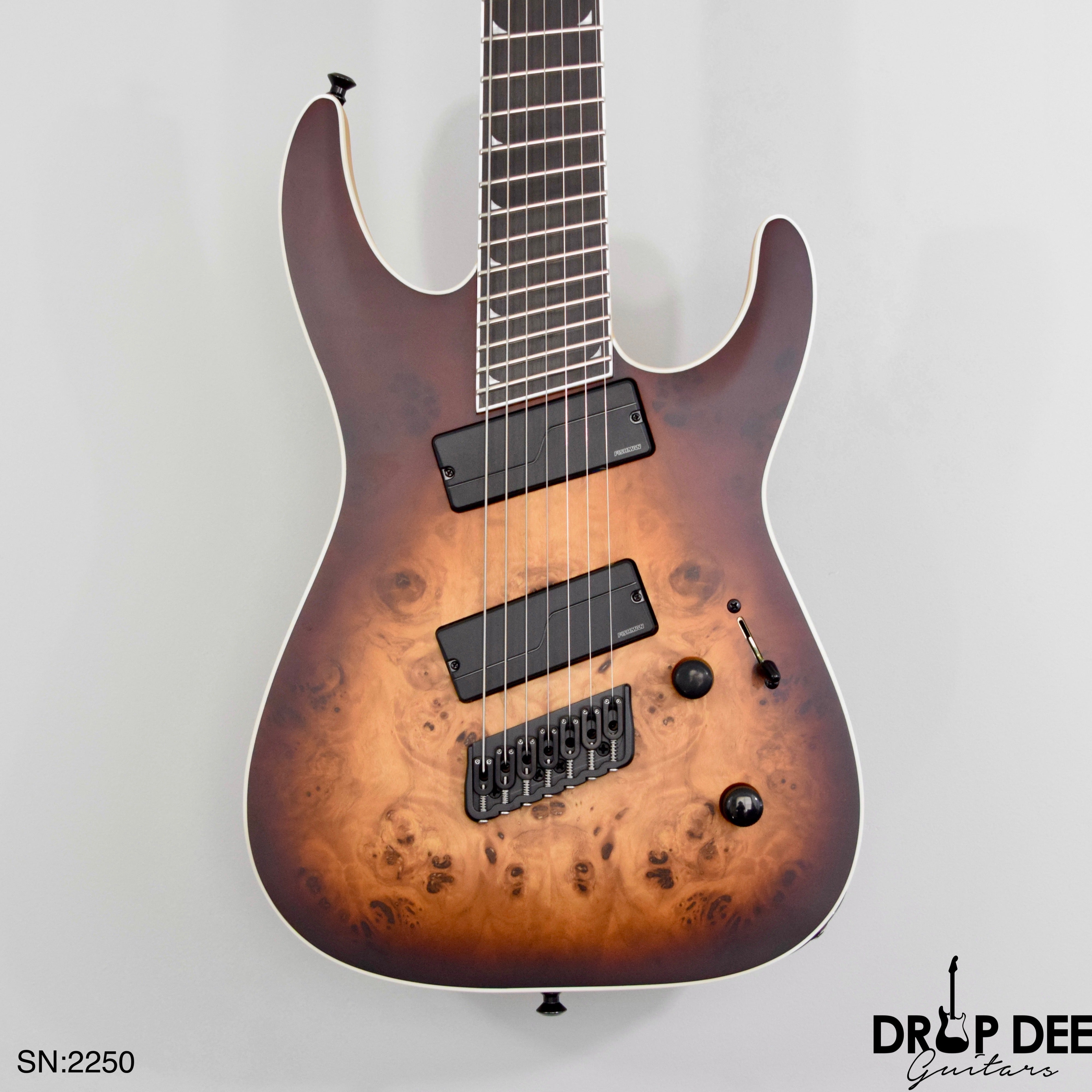 Jackson Concept Series Soloist SLAT7P HT Multiscale 7-String Electric Guitar w/ Case - Satin Bourbon Burst