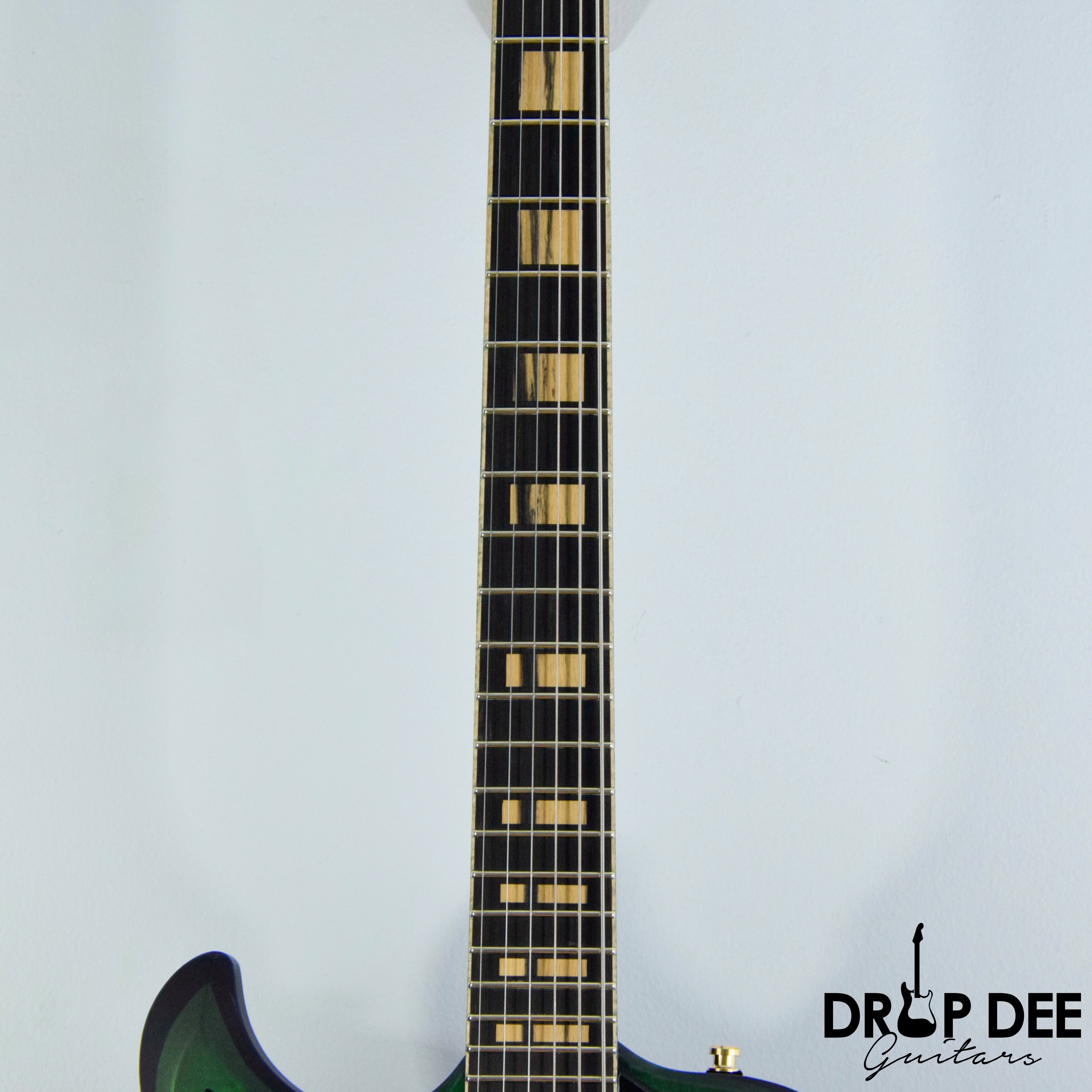 Dunable USA Custom Shop R2 Left-Handed Electric Guitar w/ Case - Transparent Green