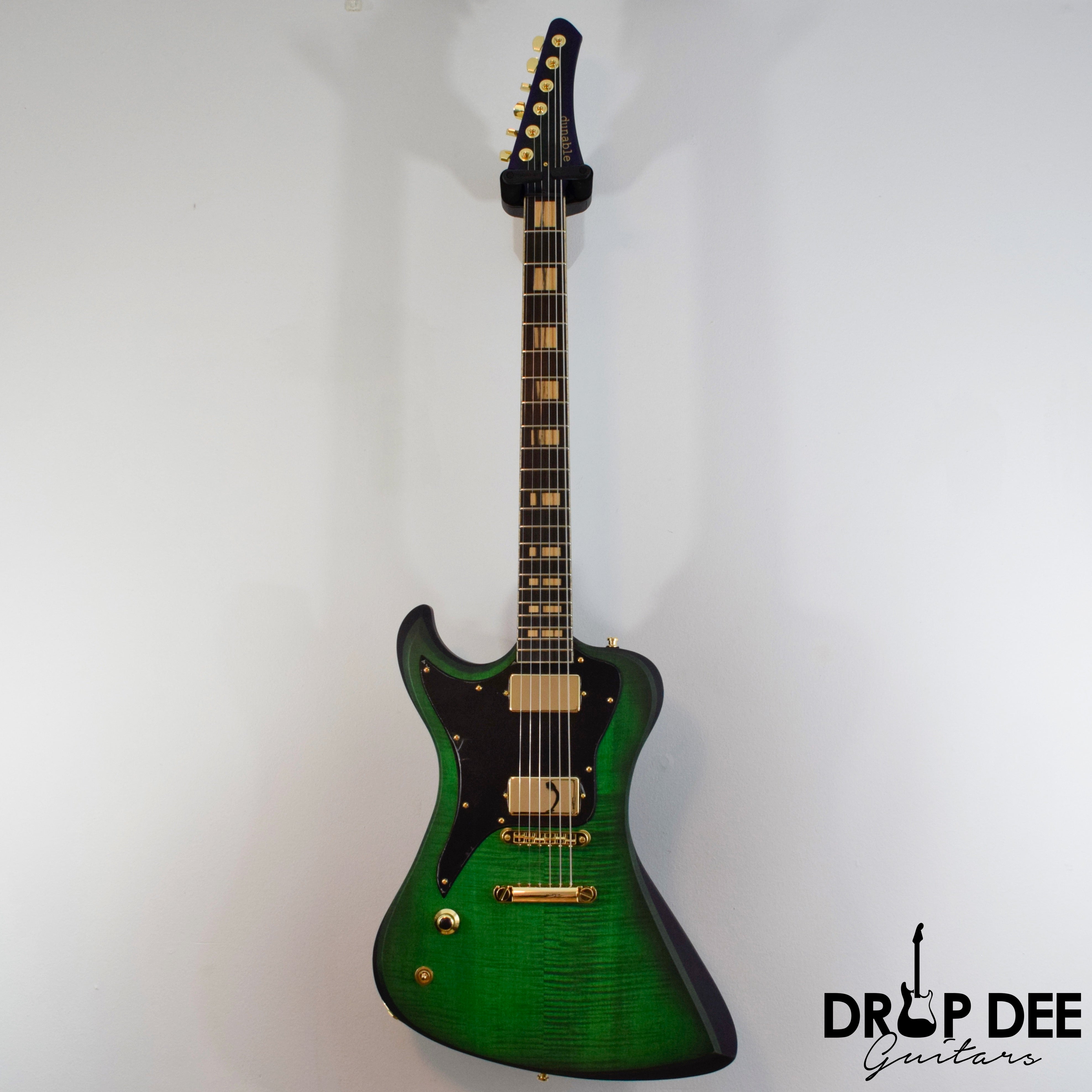 Dunable USA Custom Shop R2 Left-Handed Electric Guitar w/ Case - Transparent Green