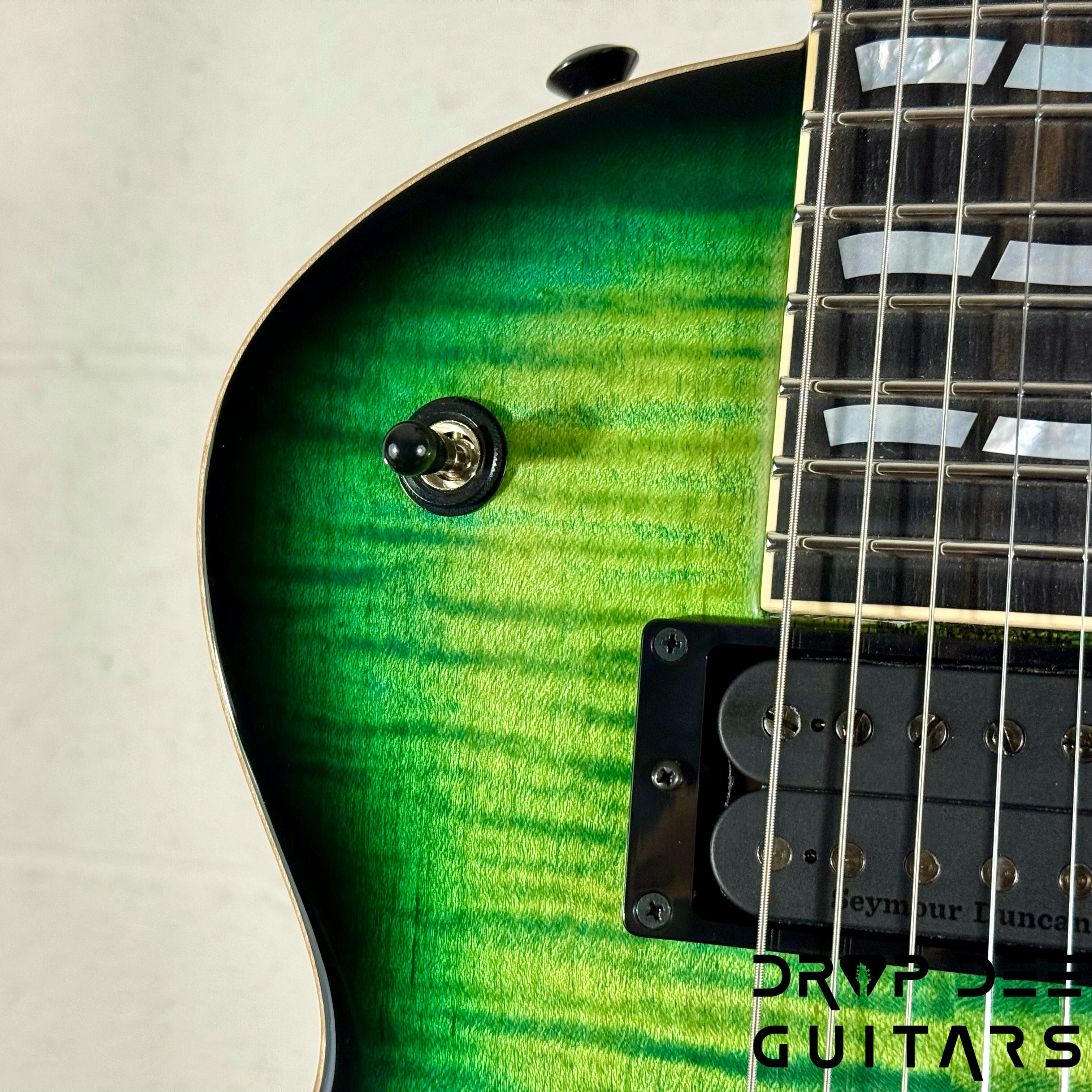 ESP USA Eclipse Electric Guitar w/ Case - Dark Lime Sunburst