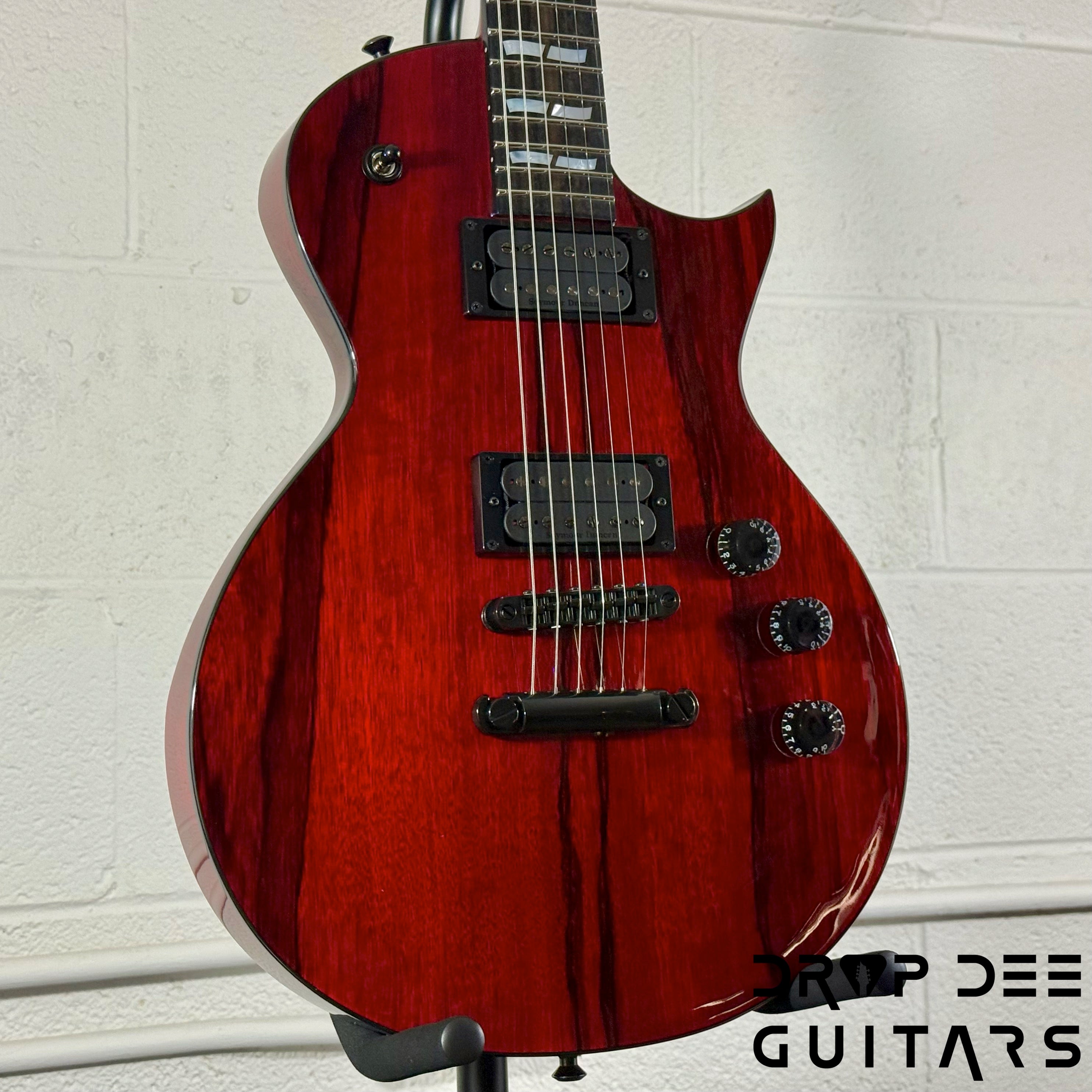 ESP USA Limited Edition Eclipse Black Limba Electric Guitar w/ Case - Black Cherry