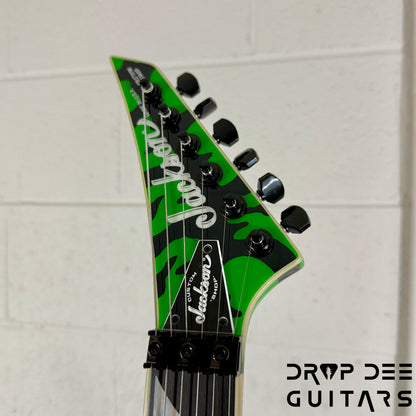 Jackson USA Custom Shop Rhoads RR24 FR Electric Guitar w/ Case - Slime Green Bengal