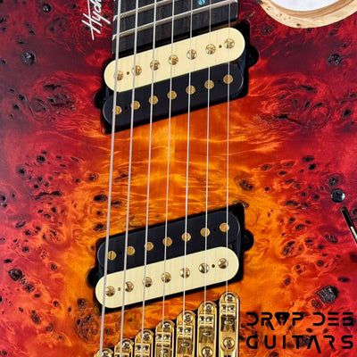 Mayones Hydra Elite 7 VF Multiscale Headless 7-String Electric Guitar w/ Case - Lava Burst Raw