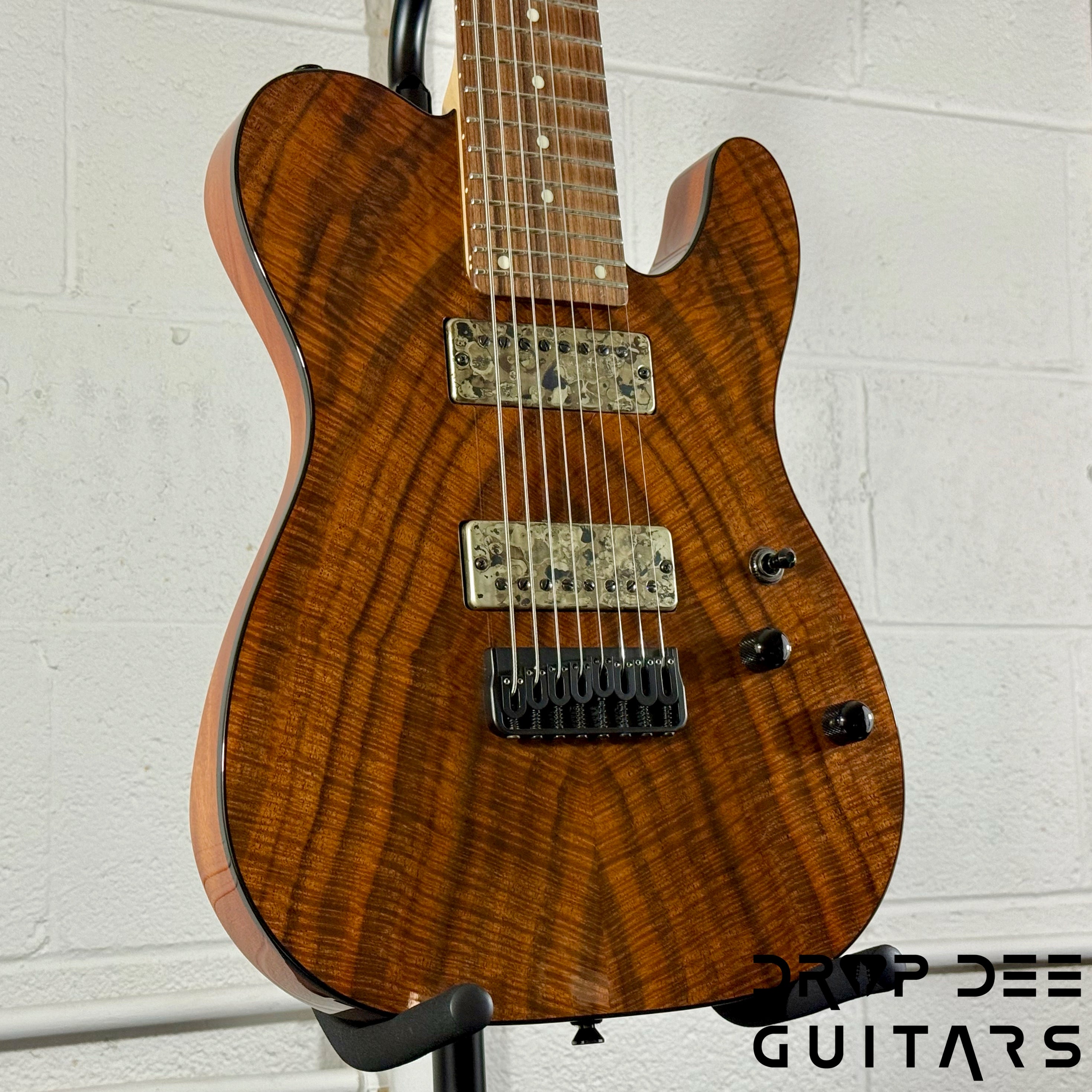 Schecter Custom Shop Masterworks PT CET-8 Baritone 8-String Electric Guitar w/ Case - Koa Natural