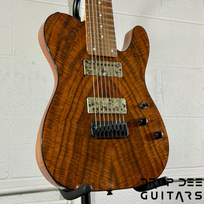 Schecter Custom Shop Masterworks PT CET-8 Baritone 8-String Electric Guitar w/ Case - Koa Natural