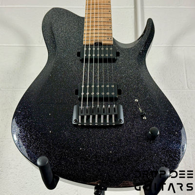 Balaguer USA Series Seraph Modern 7 Baritone 7-String Electric Guitar w/ Case (924) - Gloss Metallic Black