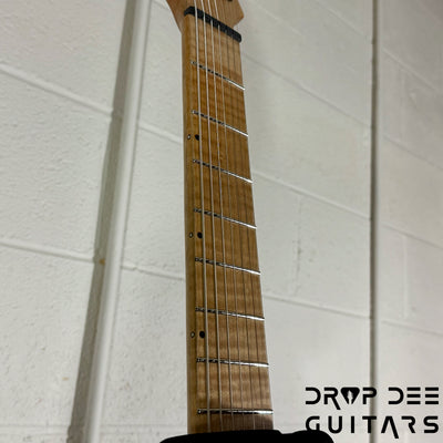 Balaguer USA Series Seraph Modern 7 Baritone 7-String Electric Guitar w/ Case (924) - Gloss Metallic Black