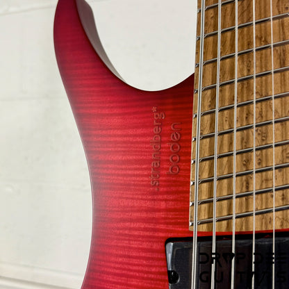 Strandberg Boden Original N2.8 8-String Multiscale Headless Electric Guitar w/ Bag - Sunset Coral Burst Satin