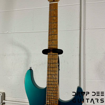 Mayones Aquila Aged V24 S 6 Electric Guitar w/ Case - Monolith Metallic Neon Green Nitro (Aged)