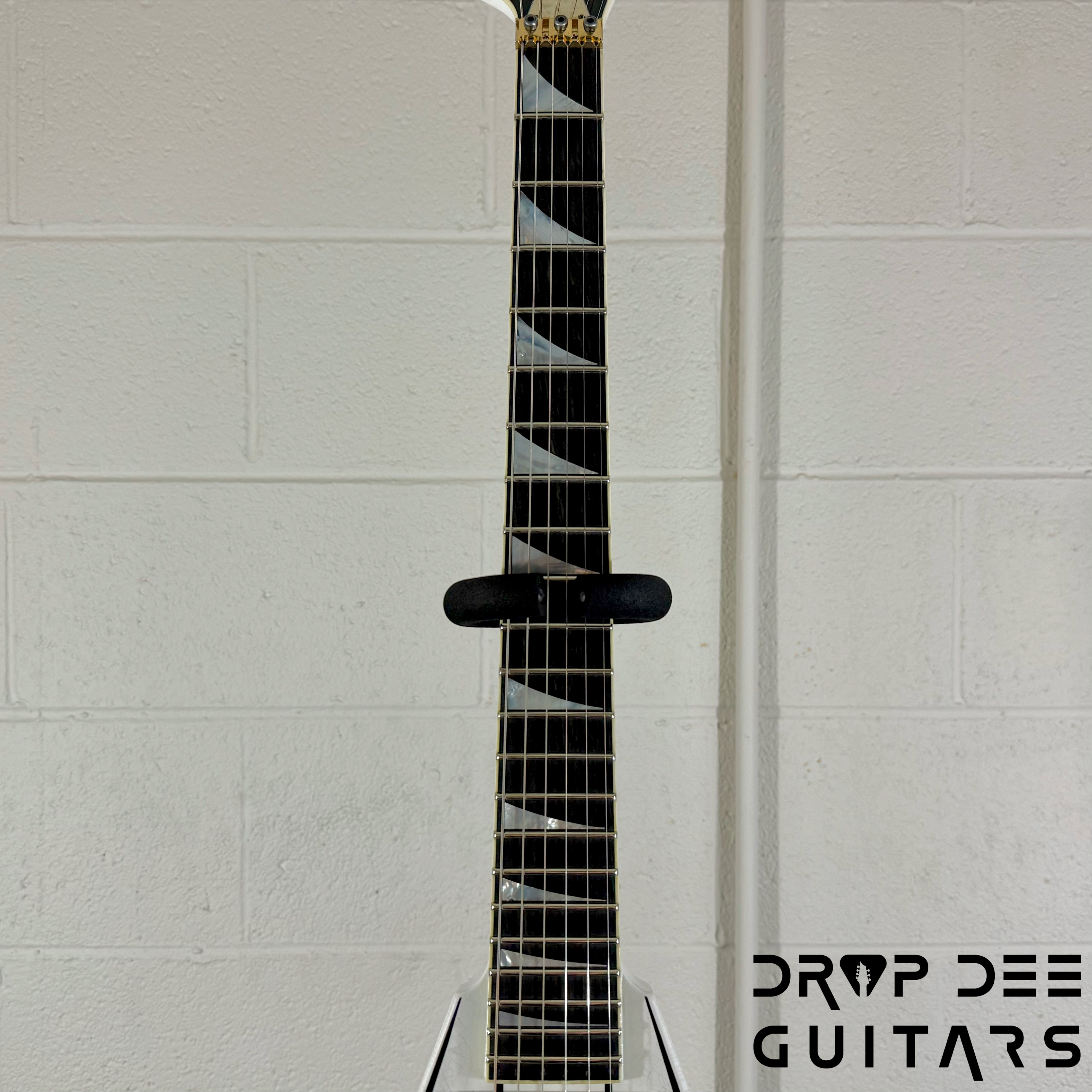 Jackson USA Custom Shop Special Edition Rhoads Electric Guitar w/ Case - Snow White w/ Black Vintage Pinstripes, Nitro-Tour Heavy Relic