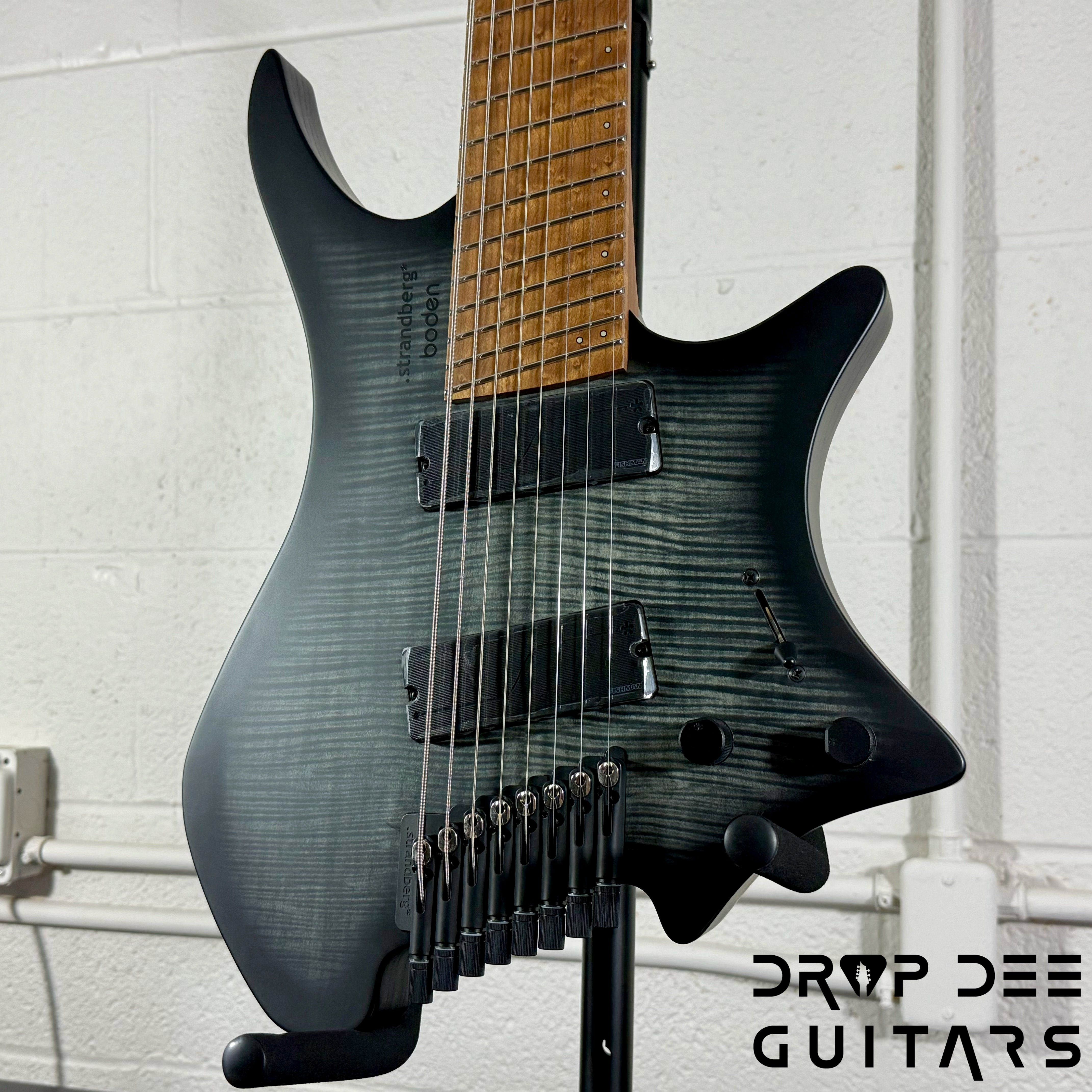 Strandberg Boden Original N2.8 8-String Multiscale Headless Electric Guitar w/ Bag - Black Denim Burst Satin
