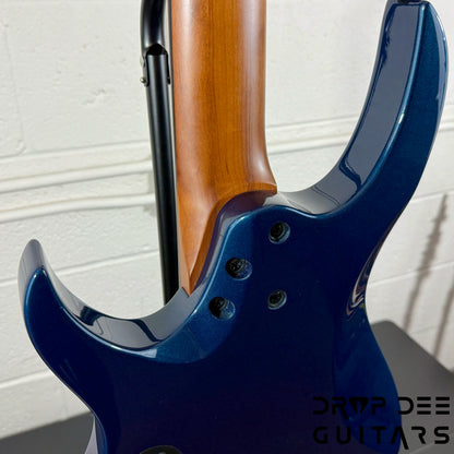 Balaguer Select Series Diablo Baritone 7 7-String Electric Guitar w/ Bag - Gloss Metallic Blueberry