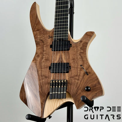 Infinia Neptune Headless Electric Guitar w/ Bag - Black Walnut
