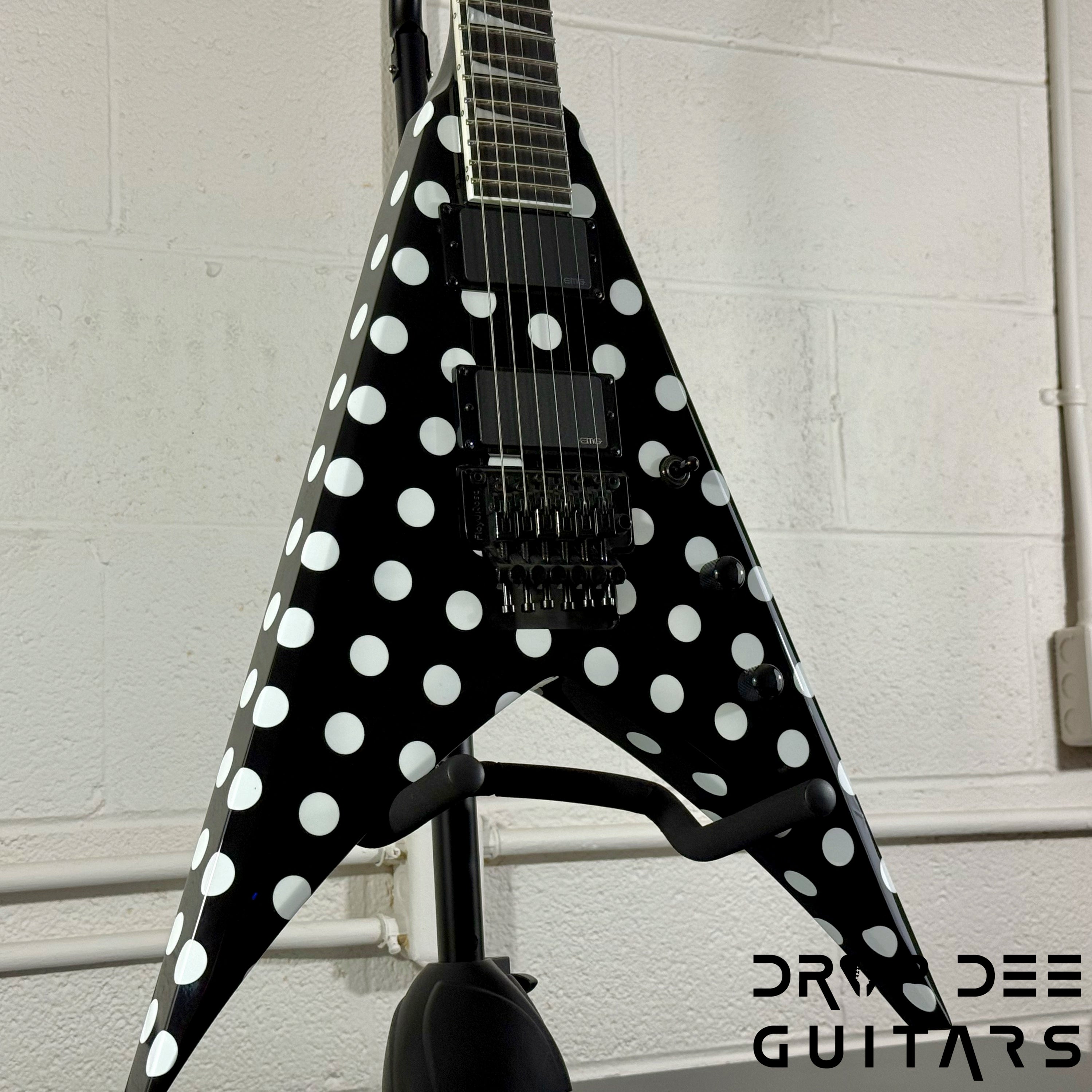 Jackson Pro Series Limited Edition Signature Phil Demmel KV King V Electric Guitar w/ Case - Polka Dot