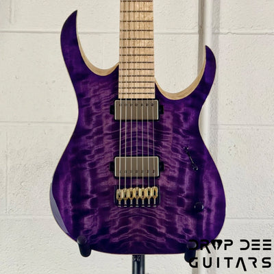 Mayones Duvell Elite 7 Baritone 7-String Electric Guitar w/ Case - Infinite Purple