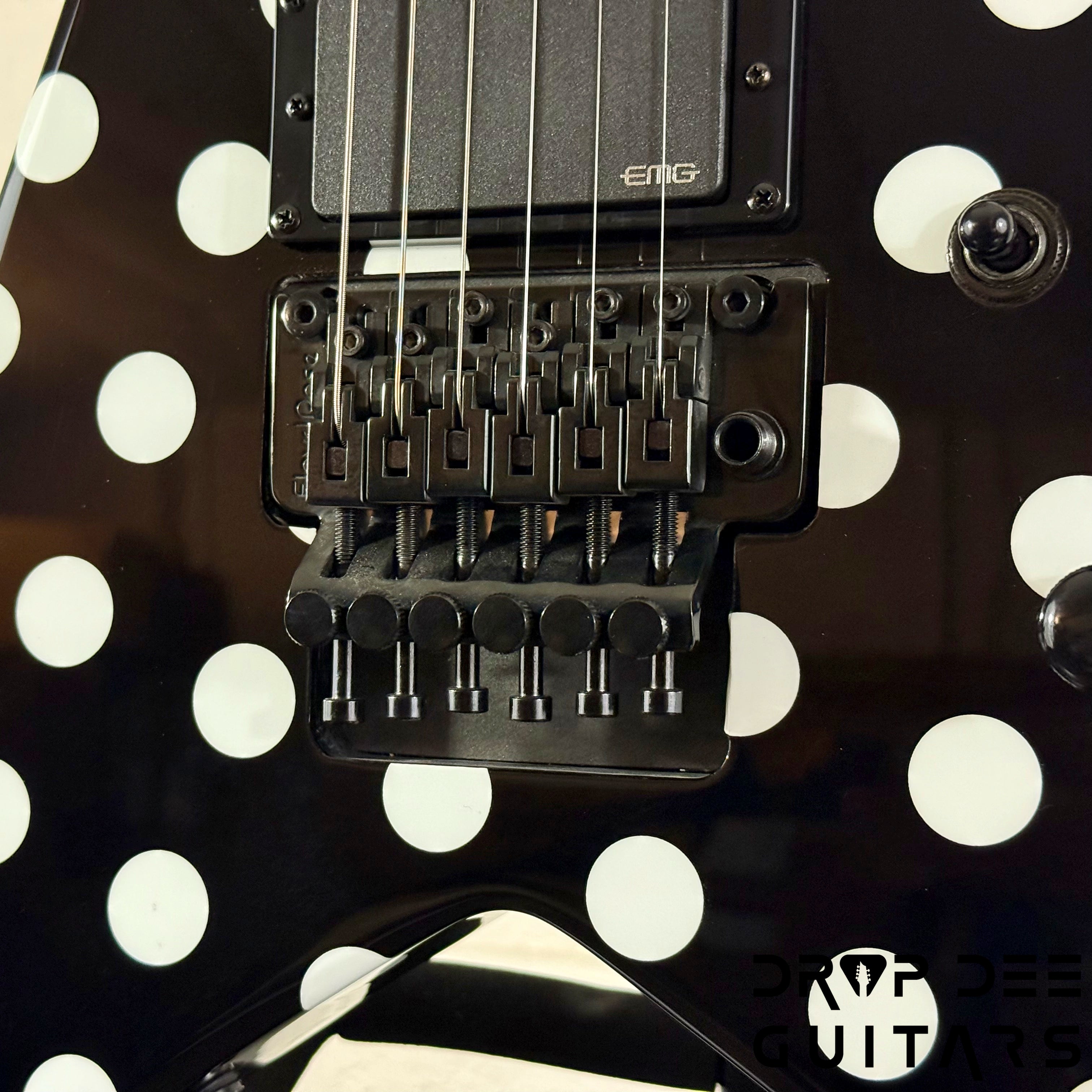 Jackson Pro Series Limited Edition Signature Phil Demmel KV King V Electric Guitar w/ Case - Polka Dot