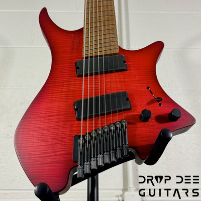 Strandberg Boden Original N2.8 8-String Multiscale Headless Electric Guitar w/ Bag - Sunset Coral Burst Satin