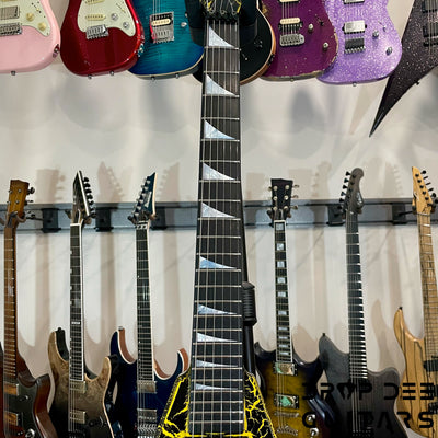 Jackson Custom Shop Randy Rhoads Electric Guitar w/ Case - Black w/ Yellow Crackle