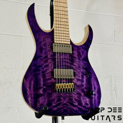 Mayones Duvell Elite 7 Baritone 7-String Electric Guitar w/ Case - Infinite Purple