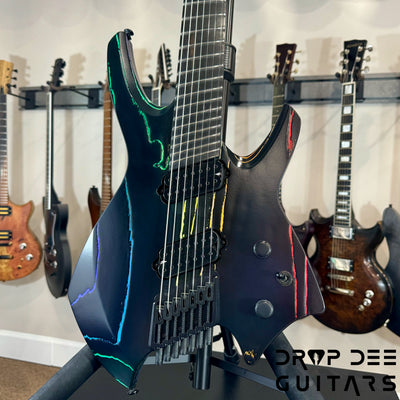 Ormsby Custom Shop Goliath Black Friday Rainbow Multiscale Headless 7-String Electric Guitar w/ Bag - Black Friday Rainbow
