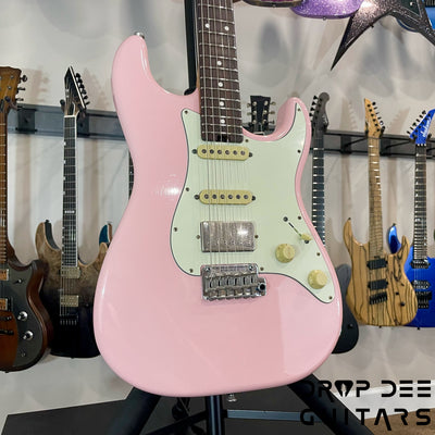 Schecter Custom Shop Traditional Wembley HSS Electric Guitar w/ Case - Shell Pink Aged Nitro
