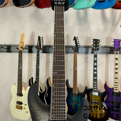 ESP LTD M-1007 Baritone 7-String Electric Guitar - Charcoal Burst Satin