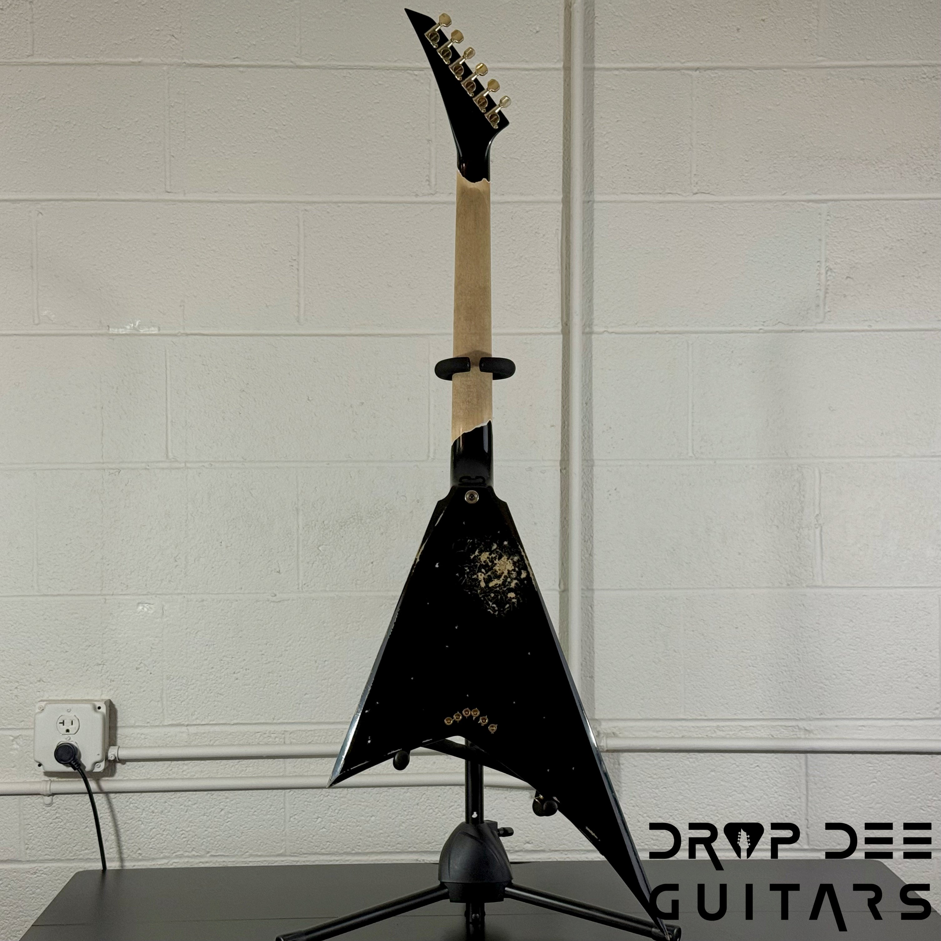 Jackson USA Custom Shop Special Edition Rhoads Electric Guitar w/ Case - Black Nitro Relic (Tour Heavy Relic)