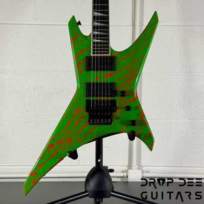 Jackson USA Custom Shop Special Edition Warrior Electric Guitar w/ Case - Slime Time Splatter