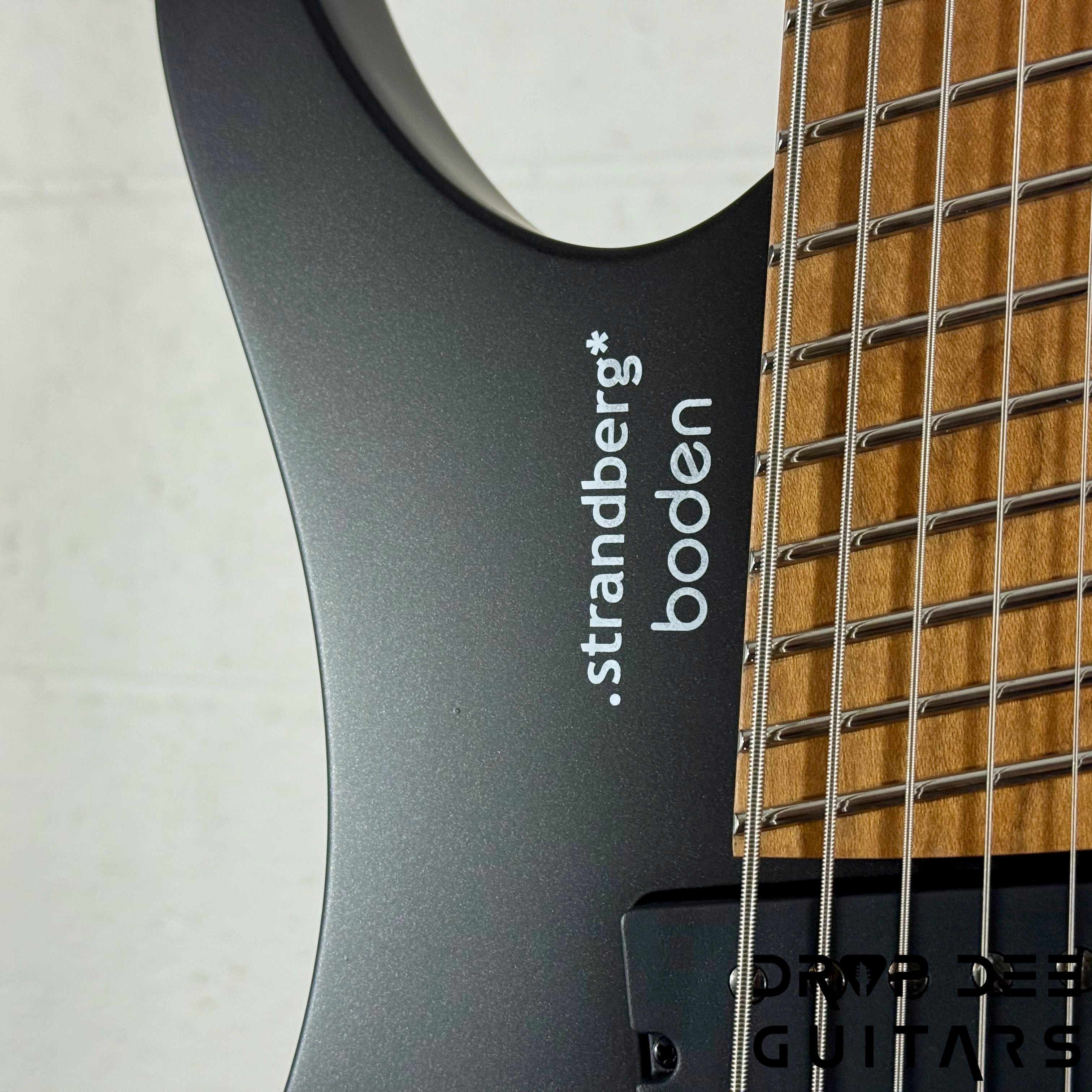 Strandberg Boden Standard N2.8 8-String Multiscale Headless Electric Guitar w/ Bag - Black Satin Metallic