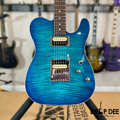 Schecter USA Custom Shop PT Custom Electric Guitar w/ Case - Trans Sky Blue
