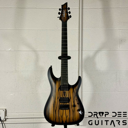 Schecter Diamond Series C-1 Pale Moon Electric Guitar - Natural Satin with Black Burst