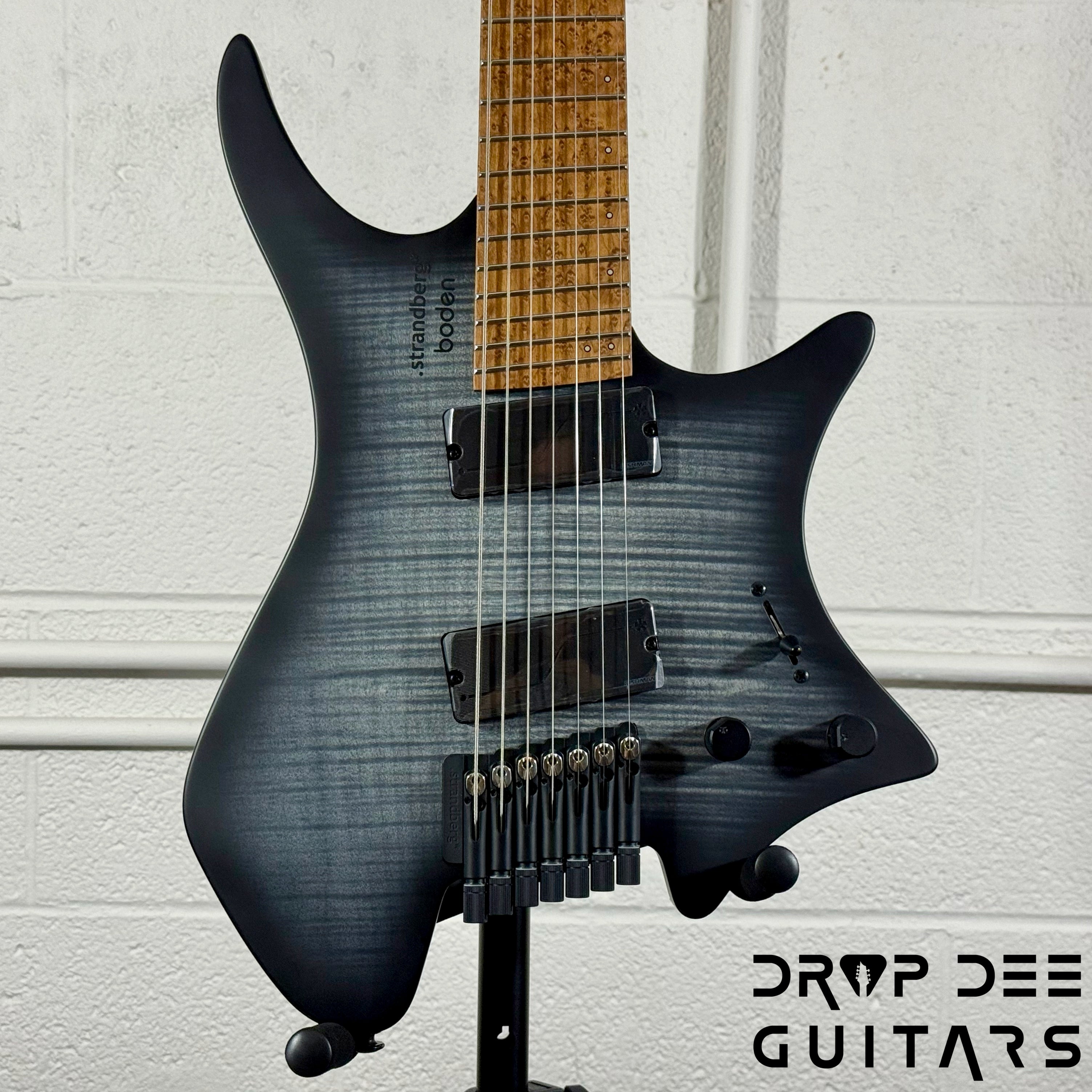 Strandberg Boden Original N2.7 7-String Multiscale Headless Electric Guitar w/ Bag - Black Denim Burst Satin