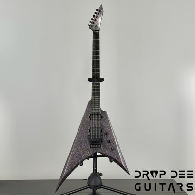 ESP USA V-II FR Electric Guitar w/ Case - Black Sparkle
