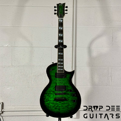 ESP USA Eclipse Electric Guitar w/ Case - Dark Green Sunburst